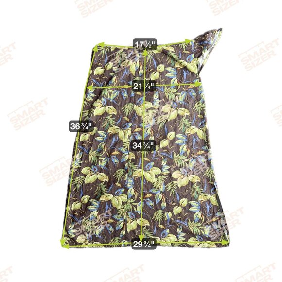 Liz Claiborne Hawaiian Linen Vintage‎ Maxi Skirt Tie Closure Womens Size M Brown - Picture 2 of 7